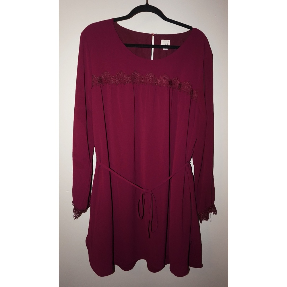 a new day Target Maroon Long Sleeve Dress
